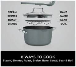 Ninja Zerostick 30cm Non Stick Aluminium Possible Pot -Grey 15 Ninja Zerostick 30cm Non Stick Aluminium Possible Pot -Grey -Home Furnishings Store 1120288 R Z003A