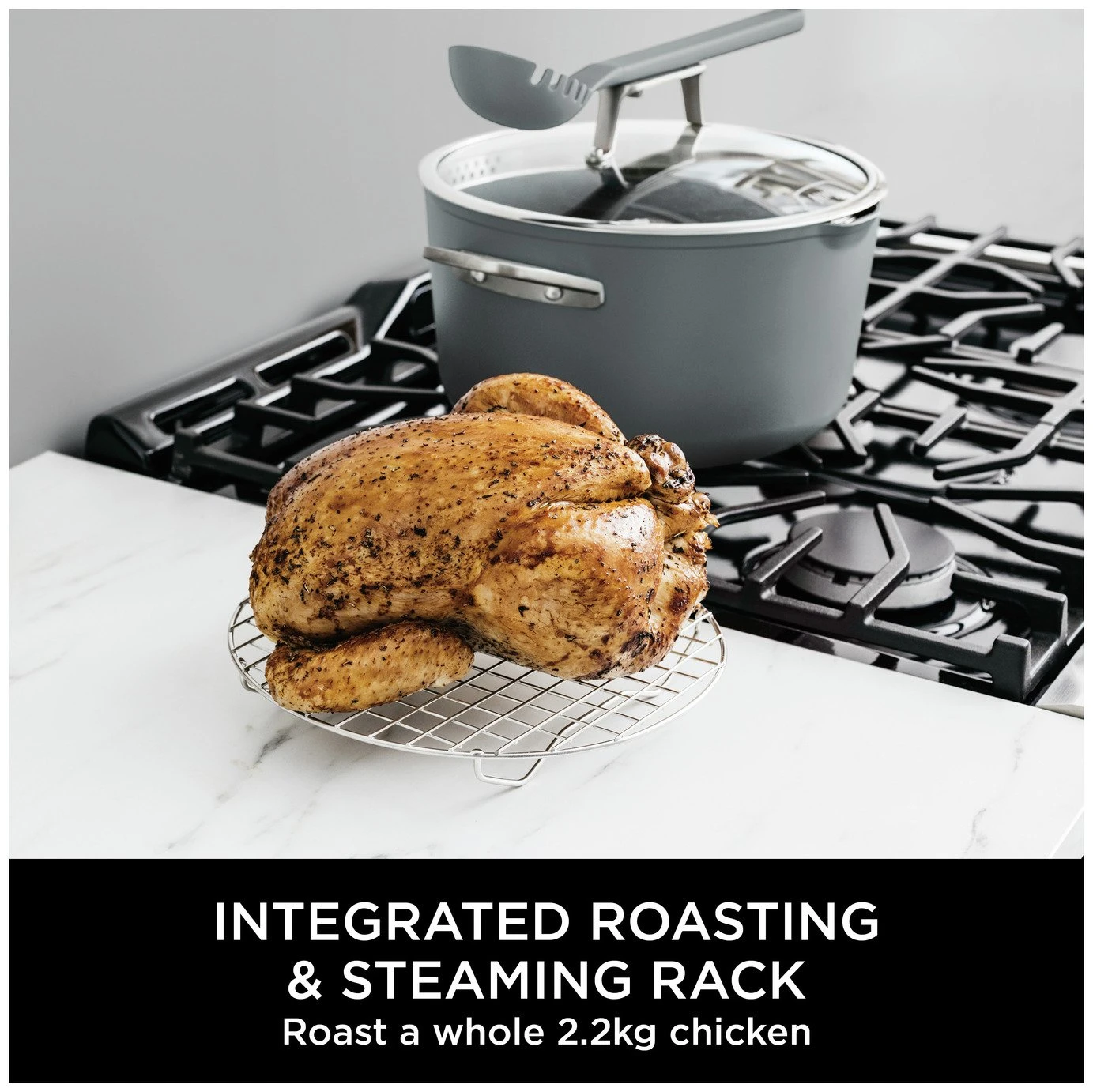 Ninja Zerostick 30cm Non Stick Aluminium Possible Pot -Grey 10 Ninja Zerostick 30cm Non Stick Aluminium Possible Pot -Grey - Image 8