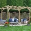 Forest Garden 3.6m X 3.6m Pergola -Home Furnishings Store 1122712 R Z001A