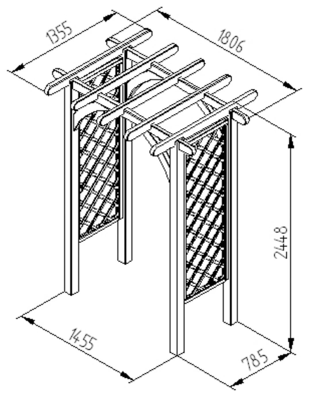 Forest Garden Ultima Pergola Arch With 2 Side Panels 4 Forest Garden Ultima Pergola Arch With 2 Side Panels - Image 2