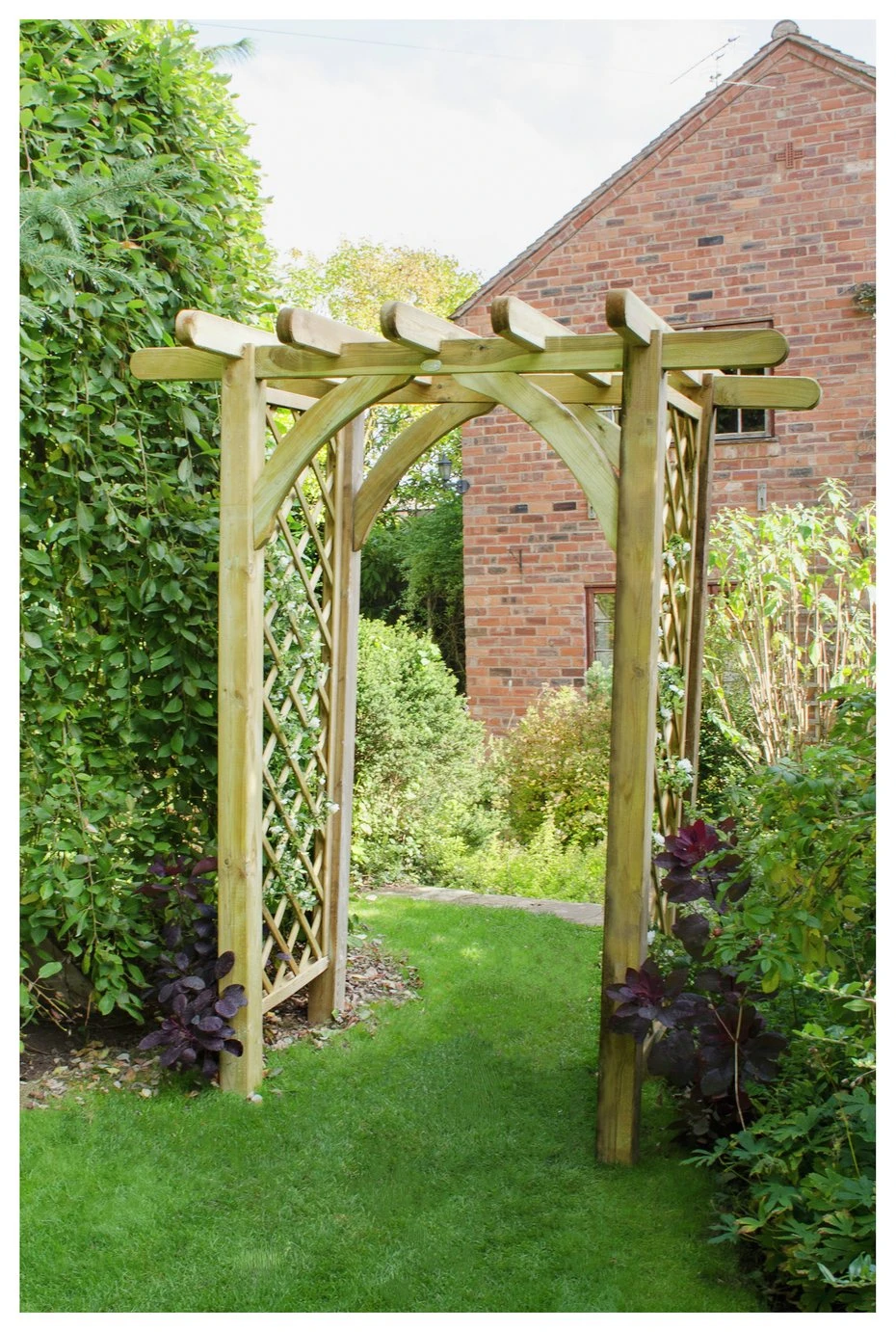 Forest Garden Ultima Pergola Arch With 2 Side Panels 3 Forest Garden Ultima Pergola Arch With 2 Side Panels