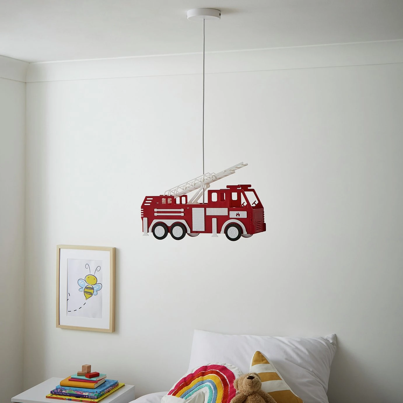 Glow Kids Fire Engine Ceiling Light - Red 3 Glow Kids Fire Engine Ceiling Light - Red