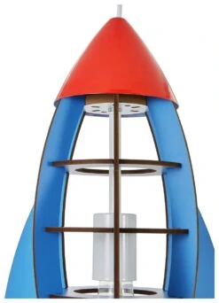 Glow Kids Rocket Ceiling Pendant Light - Blue & Red 12 Glow Kids Rocket Ceiling Pendant Light - Blue & Red -Home Furnishings Store 1151374 R Z003A