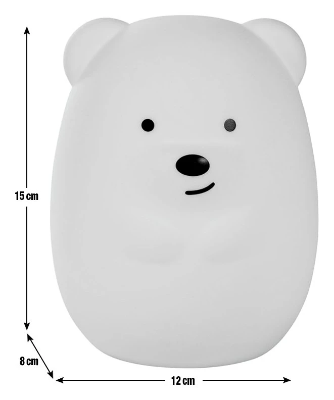 Glow Kids Bear Silicone Night Table Light - Multicoloured 5 Glow Kids Bear Silicone Night Table Light - Multicoloured - Image 3