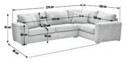 Habitat Eton Fabric Left Hand Corner Sofa - Biege 12 Habitat Eton Fabric Left Hand Corner Sofa - Biege -Home Furnishings Store 1151484 R E001