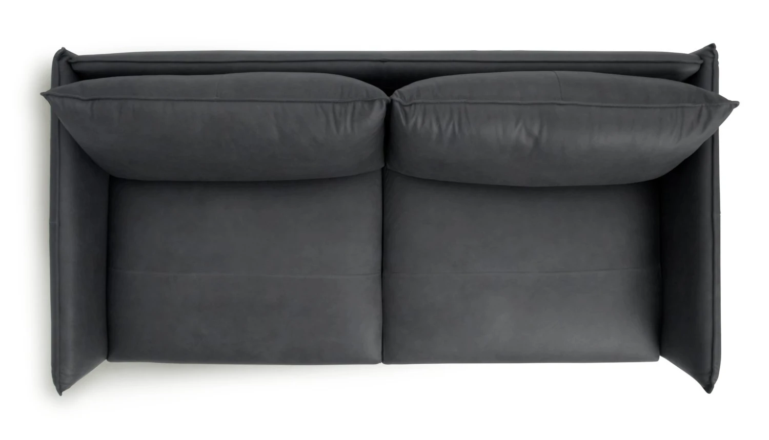 Habitat Moore Leather 3 Seater Sofa - Dark Grey 10 Habitat Moore Leather 3 Seater Sofa - Dark Grey - Image 8