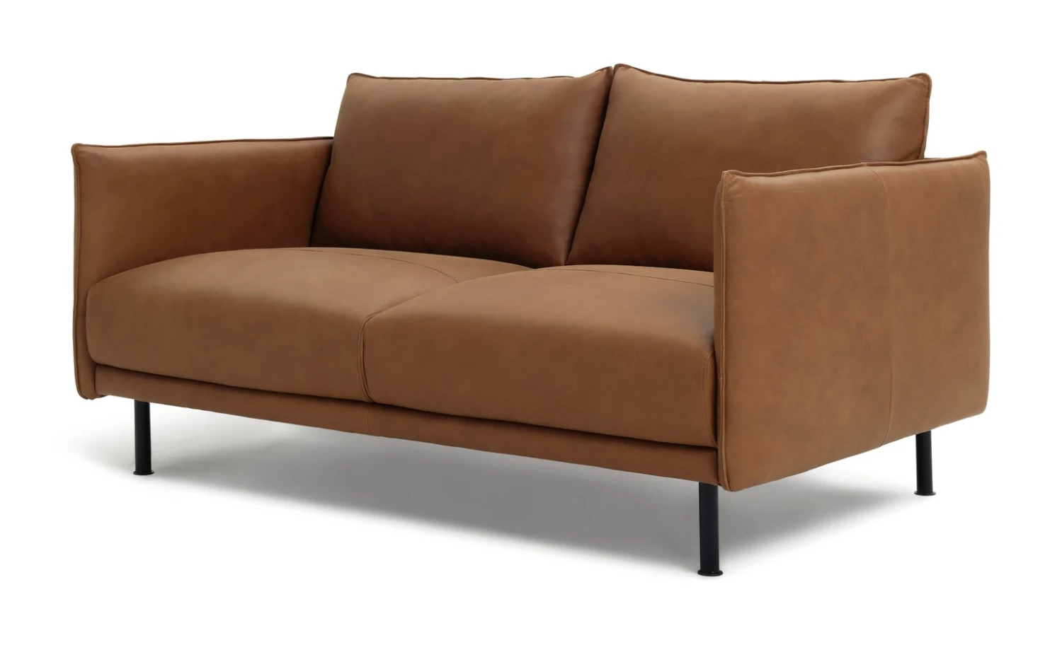 Habitat Moore Leather 2 Seater Sofa - Tan 10 Habitat Moore Leather 2 Seater Sofa - Tan - Image 8