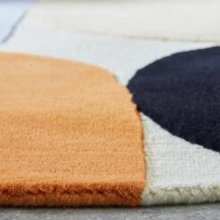 Habitat Geometric Circle Cut Pile Rug - 120x120cm - Multi -Home Furnishings Store 1176122 R Z002C