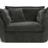 Habitat Jacques Velvet Cuddle Chair - Grey 1 Habitat Jacques Velvet Cuddle Chair - Grey -Home Furnishings Store 1177217 R Z001A