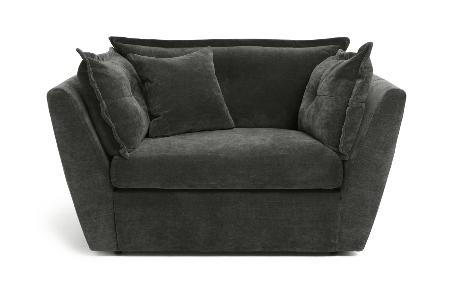 Habitat Jacques Velvet Cuddle Chair - Grey 3 Habitat Jacques Velvet Cuddle Chair - Grey