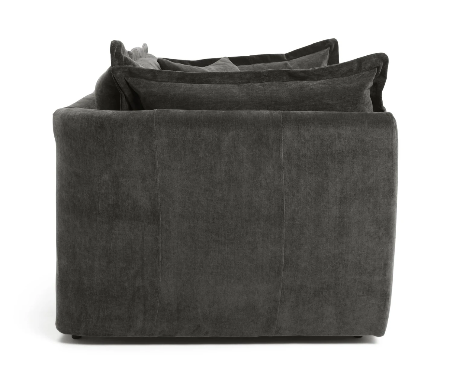 Habitat Jacques Velvet Cuddle Chair - Grey 9 Habitat Jacques Velvet Cuddle Chair - Grey - Image 7