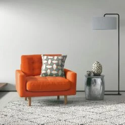 Habitat Fenner Velvet Accent Chair - Orange -Home Furnishings Store 1181368 R Z001C