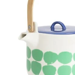 Habitat Abstract Stoneware Teapot - Green And Blue -Home Furnishings Store 1181478 R Z004A