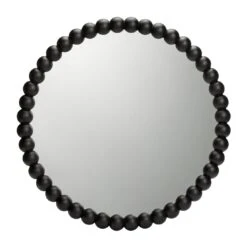 Habitat Beaded Round Wall Mirror - Black - 70x70cm -Home Furnishings Store 1182934 R Z003A