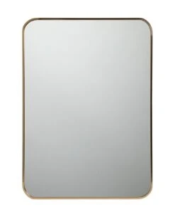Habitat Brushed Rectangular Wall Mirror - Gold - 50x70cm