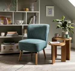 Habitat Eppy Fabric Accent Chair - Blue -Home Furnishings Store 1230116 R Z001C