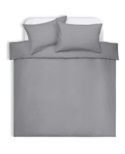 Habitat Cotton 180TC Linen Look Grey Bedding Set - Single -Home Furnishings Store 1233144 R Z002A
