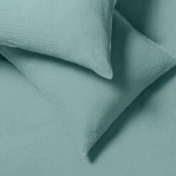 Habitat Cotton 200TC Muslin Green Bedding Set - Double -Home Furnishings Store 1233319 R Z003A