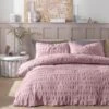 Habitat Seersucker Wide Stripe Lilac Bedding Set - Double -Home Furnishings Store 1233371 R Z001A