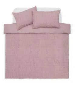 Habitat Seersucker Wide Stripe Lilac Bedding Set - Double -Home Furnishings Store 1233371 R Z002A