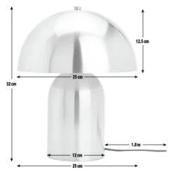 Habitat Mushroom Steel Table Lamp - Brass 11 Habitat Mushroom Steel Table Lamp - Brass -Home Furnishings Store 1233670 R E001