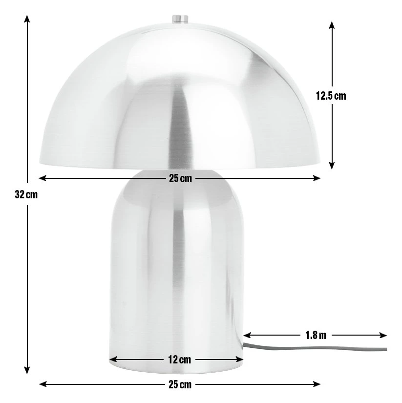 Habitat Mushroom Steel Table Lamp - Brass 5 Habitat Mushroom Steel Table Lamp - Brass - Image 3