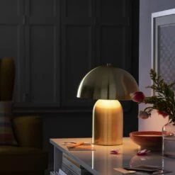 Habitat Mushroom Steel Table Lamp - Brass 15 Habitat Mushroom Steel Table Lamp - Brass -Home Furnishings Store 1233670 R Z002C