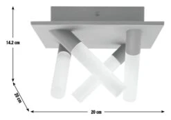 Habitat Metal 4 Light LED Bathroom Flush Ceiling Light-Black -Home Furnishings Store 1233687 R E001