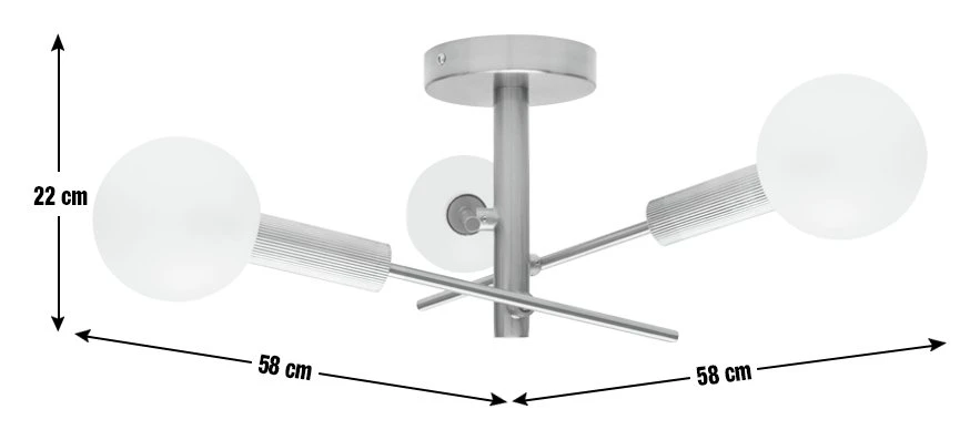 Habitat Globe Ribbed Metal Bathroom Ceiling Light - Brass 5 Habitat Globe Ribbed Metal Bathroom Ceiling Light - Brass - Image 3