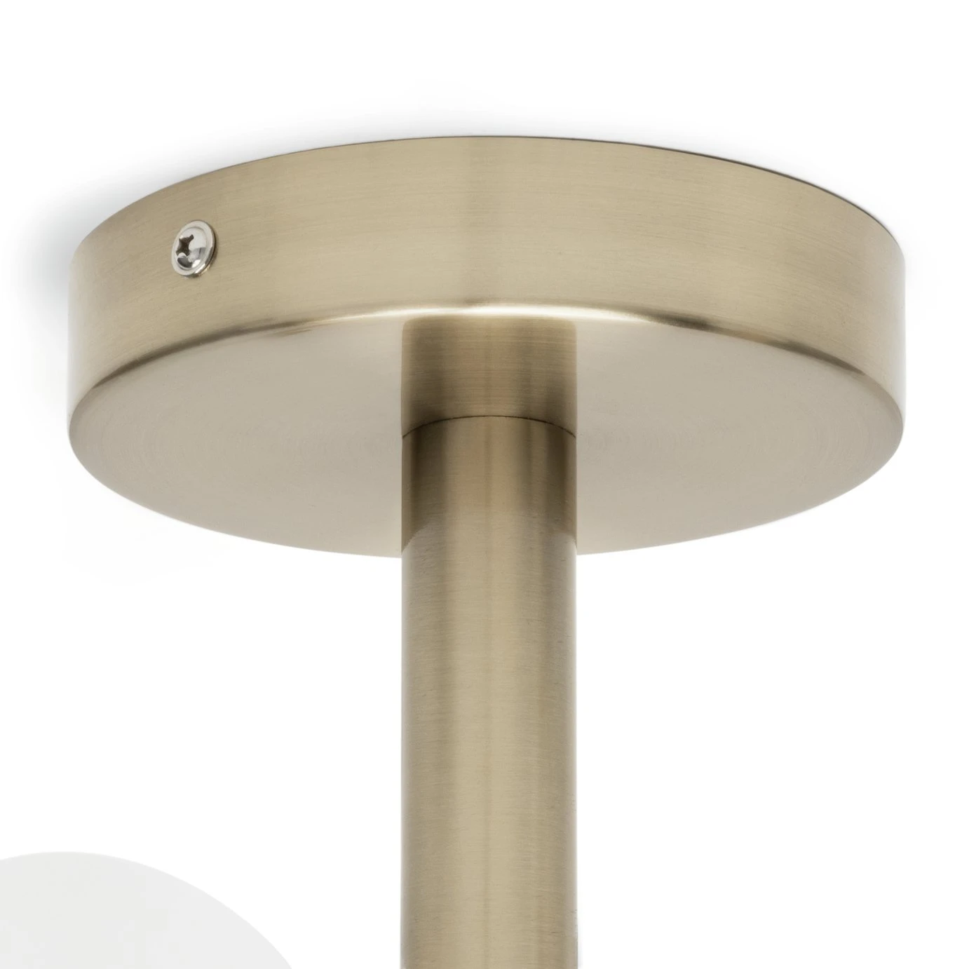Habitat Globe Ribbed Metal Bathroom Ceiling Light - Brass 7 Habitat Globe Ribbed Metal Bathroom Ceiling Light - Brass - Image 5