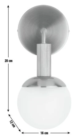 Habitat Ribbed Metal Bathroom Wall Light - Gold 9 Habitat Ribbed Metal Bathroom Wall Light - Gold -Home Furnishings Store 1233742 R E001