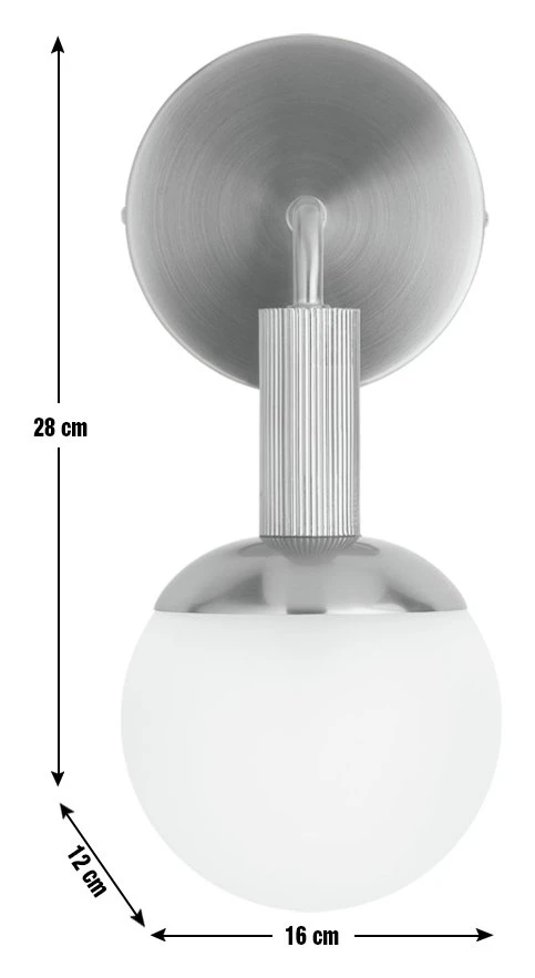 Habitat Ribbed Metal Bathroom Wall Light - Gold 5 Habitat Ribbed Metal Bathroom Wall Light - Gold - Image 3