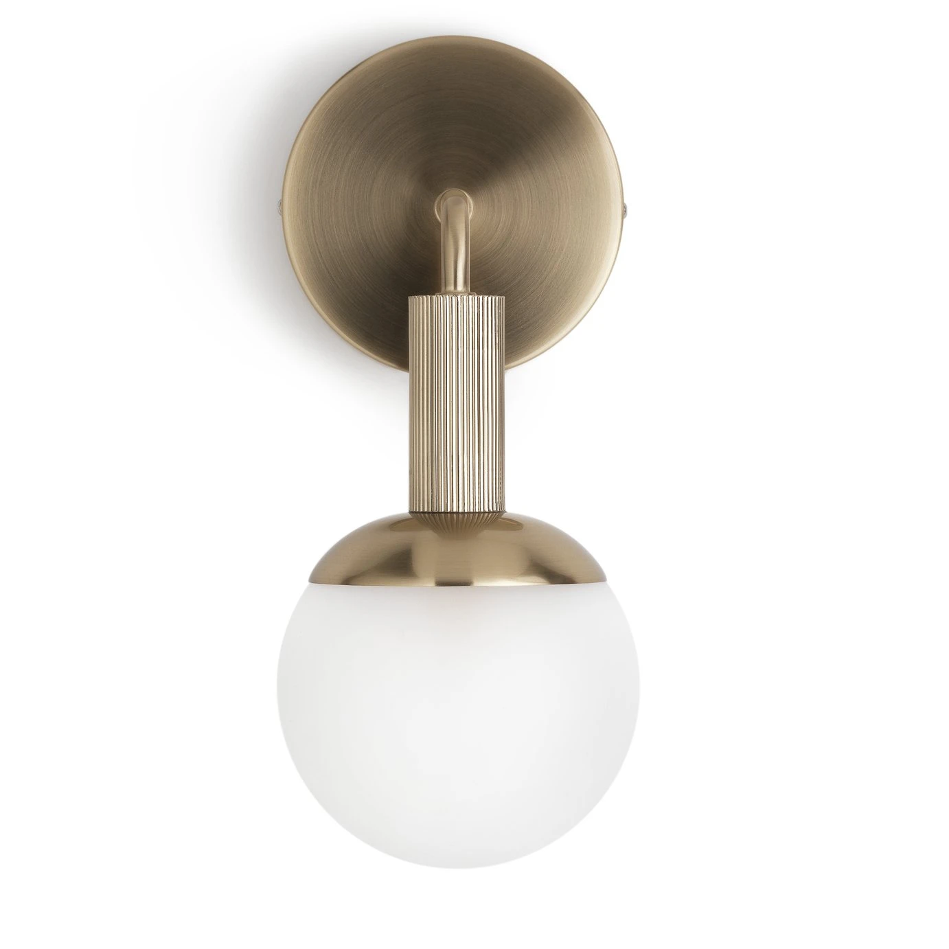 Habitat Ribbed Metal Bathroom Wall Light - Gold 4 Habitat Ribbed Metal Bathroom Wall Light - Gold - Image 2