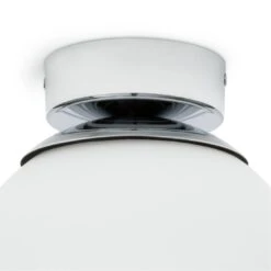 Habitat Opal Glass Bathroom Flush Ceiling Light - White -Home Furnishings Store 1233759 R Z003A