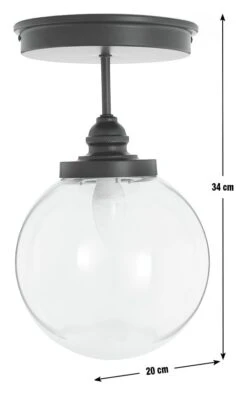 Habitat Globe Metal Bathroom Pendant Light - Black -Home Furnishings Store 1233797 R E001