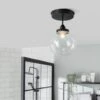 Habitat Globe Metal Bathroom Pendant Light - Black 1 Habitat Globe Metal Bathroom Pendant Light - Black -Home Furnishings Store 1233797 R Z001A