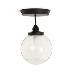 Habitat Globe Metal Bathroom Pendant Light - Black -Home Furnishings Store 1233797 R Z001C