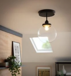 Habitat Globe Metal Bathroom Pendant Light - Black -Home Furnishings Store 1233797 R Z002C