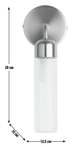 Habitat Ribbed Metal Bathroom Wall Light - Gold -Home Furnishings Store 1233814 R E001