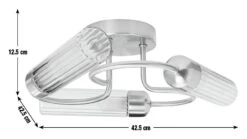 Habitat Ribbed Metal 3 Light Bathroom Ceiling Light - Gold 10 Habitat Ribbed Metal 3 Light Bathroom Ceiling Light - Gold -Home Furnishings Store 1233845 R E001