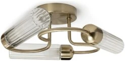 Habitat Ribbed Metal 3 Light Bathroom Ceiling Light - Gold 9 Habitat Ribbed Metal 3 Light Bathroom Ceiling Light - Gold -Home Furnishings Store 1233845 R Z001C