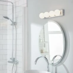 Habitat Metal 4 Light Bathroom Wall Light - Chrome 12 Habitat Metal 4 Light Bathroom Wall Light - Chrome -Home Furnishings Store 1233852 R Z002C