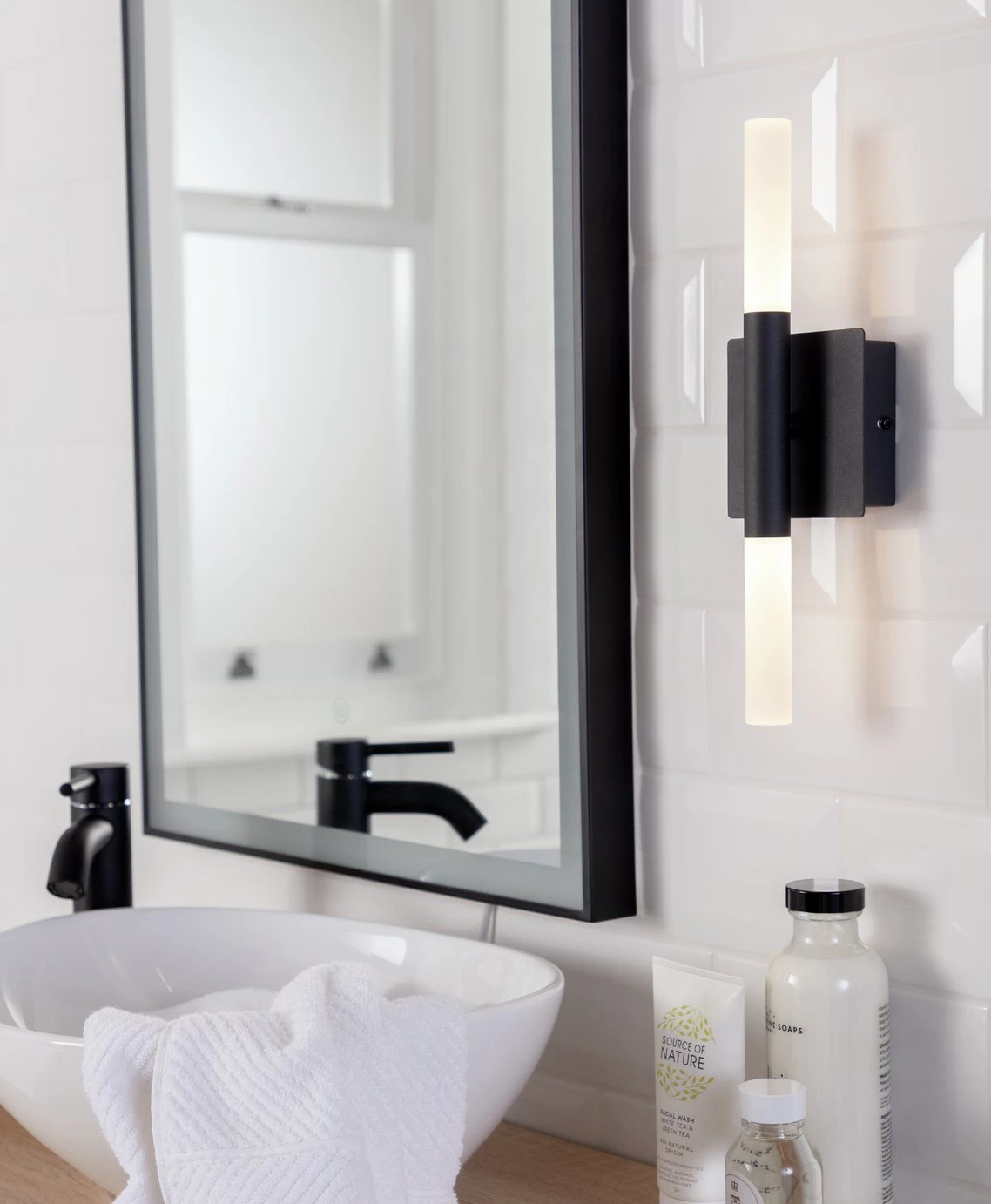 Habitat Metal 2 Light LED Bathroom Wall Light - Black 7 Habitat Metal 2 Light LED Bathroom Wall Light - Black - Image 5