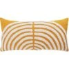 Habitat Geo Tufted Cushion - Yellow & White - 60x30cm