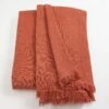 Habitat Cotton Plain Textured Throw - Terracotta - 150x200cm -Home Furnishings Store 1244212 R Z001A