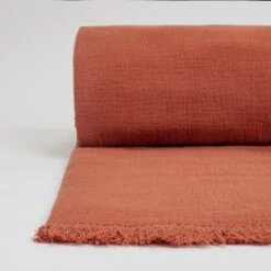 Habitat Cotton Plain Textured Throw - Terracotta - 150x200cm -Home Furnishings Store 1244212 R Z002A