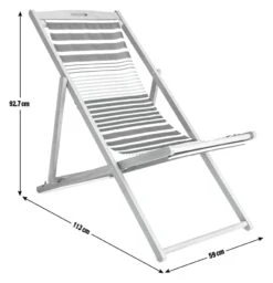 Habitat Folding Wooden Garden Deck Chair - Blue -Home Furnishings Store 1247628 R E001