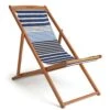 Habitat Folding Wooden Garden Deck Chair - Blue -Home Furnishings Store 1247628 R Z001A