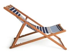 Habitat Folding Wooden Garden Deck Chair - Blue -Home Furnishings Store 1247628 R Z003A