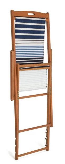 Habitat Folding Wooden Garden Deck Chair - Blue -Home Furnishings Store 1247628 R Z005A